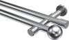 10193626-1012 Gardinenstange Metall 20 mm Ø 2-läufig PRESTIGE - Luino Chrom (ohne Ringe)