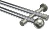 10193626-101239 Gardinenstange Metall 20 mm Ø 2-läufig PRESTIGE - Luino Chrom / Edelstahl-Optik (ohne Ringe)
