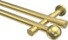 10193626-1038 Gardinenstange Messing-Optik 20 mm Ø 2-läufig PRESTIGE - Luino (ohne Ringe)