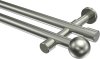 10193626-1039 Gardinenstange Edelstahl-Optik 20 mm Ø 2-läufig PRESTIGE - Luino (ohne Ringe)