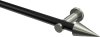 10193711-102939 Gardinenstange Metall 20 mm Ø PLATON - Savio Schwarz / Edelstahl-Optik (ohne Ringe)