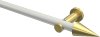 10193711-103238 Gardinenstange Metall 20 mm Ø PLATON - Savio Weiß / Messing-Optik (ohne Ringe)
