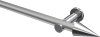 10193711-103312 Gardinenstange Metall 20 mm Ø PLATON - Savio Silbergrau / Chrom (ohne Ringe)