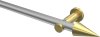 10193711-103338 Gardinenstange Metall 20 mm Ø PLATON - Savio Silbergrau / Messing-Optik (ohne Ringe)