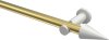 10193711-103832 Gardinenstange Metall 20 mm Ø PLATON - Savio Messing-Optik / Weiß (ohne Ringe)