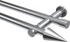10193712-1012 Gardinenstange Metall 20 mm Ø 2-läufig PLATON - Savio Chrom (ohne Ringe)