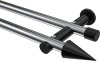 10193712-101229 Gardinenstange Metall 20 mm Ø 2-läufig PLATON - Savio Chrom / Schwarz (ohne Ringe)