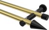 10193712-103829 Gardinenstange Metall 20 mm Ø 2-läufig PLATON - Savio Messing-Optik / Schwarz (ohne Ringe)