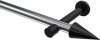 10193725-101229 Gardinenstange Metall 20 mm Ø PRESTIGE - Savio Chrom / Schwarz (ohne Ringe)