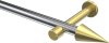 10193725-101238 Gardinenstange Metall 20 mm Ø PRESTIGE - Savio Chrom / Messing-Optik (ohne Ringe)
