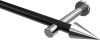 10193725-102912 Gardinenstange Metall 20 mm Ø PRESTIGE - Savio Schwarz / Chrom (ohne Ringe)