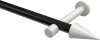 10193725-102932 Gardinenstange Metall 20 mm Ø PRESTIGE - Savio Schwarz / Weiß (ohne Ringe)