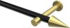 10193725-102938 Gardinenstange Metall 20 mm Ø PRESTIGE - Savio Schwarz / Messing-Optik (ohne Ringe)