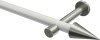 10193725-103239 Gardinenstange Metall 20 mm Ø PRESTIGE - Savio Weiß / Edelstahl-Optik (ohne Ringe)