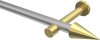10193725-103338 Gardinenstange Metall 20 mm Ø PRESTIGE - Savio Silbergrau / Messing-Optik (ohne Ringe)
