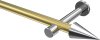 10193725-103812 Gardinenstange Metall 20 mm Ø PRESTIGE - Savio Messing-Optik / Chrom (ohne Ringe)