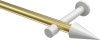 10193725-103832 Gardinenstange Metall 20 mm Ø PRESTIGE - Savio Messing-Optik / Weiß (ohne Ringe)