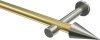 10193725-103839 Gardinenstange Messing-Optik / Edelstahl-Optik 20 mm Ø PRESTIGE - Savio (ohne Ringe)