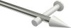 10193725-103932 Gardinenstange Metall 20 mm Ø PRESTIGE - Savio Edelstahl-Optik / Weiß (ohne Ringe)