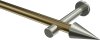 10193725-109539 Gardinenstange Metall 20 mm Ø PRESTIGE - Savio Messing Antik / Edelstahl-Optik (ohne Ringe)