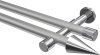 10193726-103312 Gardinenstange Metall 20 mm Ø 2-läufig PRESTIGE - Savio Silbergrau / Chrom (ohne Ringe)