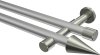 10193726-103339 Gardinenstange Metall 20 mm Ø 2-läufig PRESTIGE - Savio Silbergrau / Edelstahl-Optik (ohne Ringe)