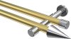 10193726-103812 Gardinenstange Metall 20 mm Ø 2-läufig PRESTIGE - Savio Messing-Optik / Chrom (ohne Ringe)
