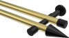 10193726-103829 Gardinenstange Metall 20 mm Ø 2-läufig PRESTIGE - Savio Messing-Optik / Schwarz (ohne Ringe)