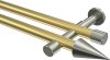 10193726-103839 Gardinenstange Messing-Optik / Edelstahl-Optik 20 mm Ø 2-läufig PRESTIGE - Savio (ohne Ringe)