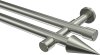 10193726-1039 Gardinenstange Edelstahl-Optik 20 mm Ø 2-läufig PRESTIGE - Savio (ohne Ringe)
