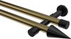 10193726-109529 Gardinenstange Metall 20 mm Ø 2-läufig PRESTIGE - Savio Messing Antik / Schwarz (ohne Ringe)
