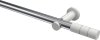 10193811-101232 Gardinenstange Metall 20 mm Ø PLATON - Elanto Chrom / Weiß (ohne Ringe)