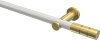 10193811-103238 Gardinenstange Metall 20 mm Ø PLATON - Elanto Weiß / Messing-Optik (ohne Ringe)