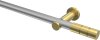 10193811-103338 Gardinenstange Metall 20 mm Ø PLATON - Elanto Silbergrau / Messing-Optik (ohne Ringe)