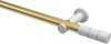 10193811-103832 Gardinenstange Metall 20 mm Ø PLATON - Elanto Messing-Optik / Weiß (ohne Ringe)