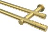 10193812-1038 Gardinenstange Messing-Optik 20 mm Ø 2-läufig PLATON - Elanto (ohne Ringe)