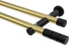 10193812-103829 Gardinenstange Metall 20 mm Ø 2-läufig PLATON - Elanto Messing-Optik / Schwarz (ohne Ringe)