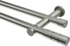 10193812-1039 Gardinenstange Edelstahl-Optik 20 mm Ø 2-läufig PLATON - Elanto (ohne Ringe)