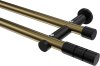 10193812-109529 Gardinenstange Metall 20 mm Ø 2-läufig PLATON - Elanto Messing Antik / Schwarz (ohne Ringe)