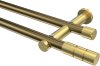 10193812-109538 Gardinenstange Metall 20 mm Ø 2-läufig PLATON - Elanto Messing Antik / Messing-Optik (ohne Ringe)