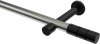 10193825-103929 Gardinenstange Metall 20 mm Ø PRESTIGE - Elanto Edelstahl-Optik / Schwarz (ohne Ringe)
