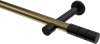 10193825-109529 Gardinenstange Metall 20 mm Ø PRESTIGE - Elanto Messing Antik / Schwarz (ohne Ringe)