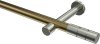 10193825-109539 Gardinenstange Metall 20 mm Ø PRESTIGE - Elanto Messing Antik / Edelstahl-Optik (ohne Ringe)