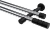 10193826-101229 Gardinenstange Metall 20 mm Ø 2-läufig PRESTIGE - Elanto Chrom / Schwarz (ohne Ringe)