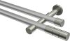10193826-103339 Gardinenstange Metall 20 mm Ø 2-läufig PRESTIGE - Elanto Silbergrau / Edelstahl-Optik (ohne Ringe)