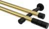 10193826-103829 Gardinenstange Metall 20 mm Ø 2-läufig PRESTIGE - Elanto Messing-Optik / Schwarz (ohne Ringe)
