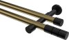 10193826-109529 Gardinenstange Metall 20 mm Ø 2-läufig PRESTIGE - Elanto Messing Antik / Schwarz (ohne Ringe)