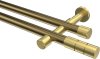 10193826-109538 Gardinenstange Metall 20 mm Ø 2-läufig PRESTIGE - Elanto Messing Antik / Messing-Optik (ohne Ringe)