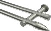 10193912-1039 Gardinenstange Edelstahl-Optik 20 mm Ø 2-läufig PLATON - Samanto (ohne Ringe)