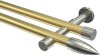 10193926-103839 Gardinenstange Messing-Optik / Edelstahl-Optik 20 mm Ø 2-läufig PRESTIGE - Samanto (ohne Ringe)